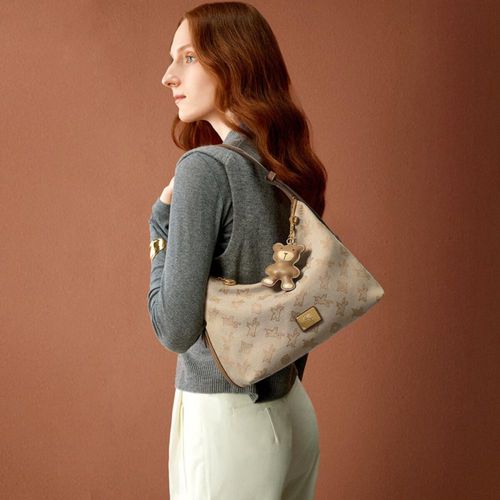 Bolsa Hobo Nucelle Pegasus Marrón Roble