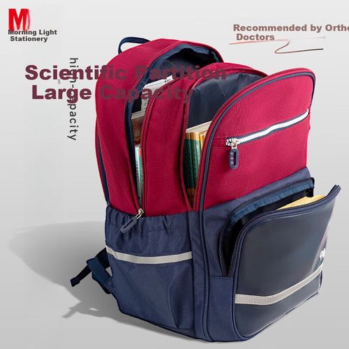 Mochila M&G Planeta Azul Marino Rojo
