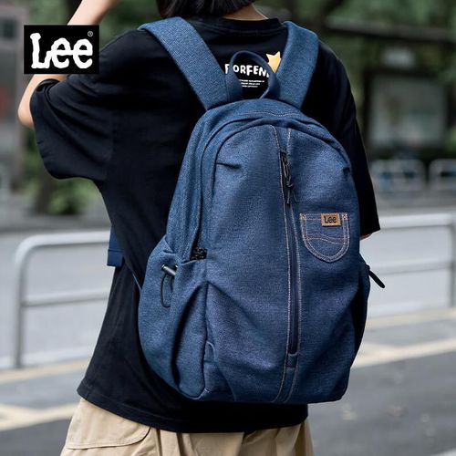 Mochila Lee Gran Capacidad Denim Azul