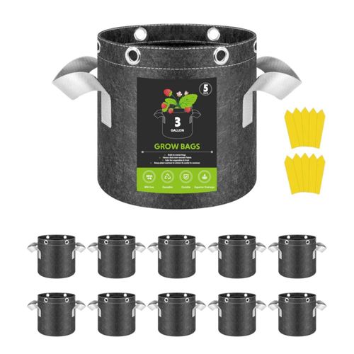 Bolsas para Cultivo InfiniPower 3 Galones Paquete de 10 Resistentes
