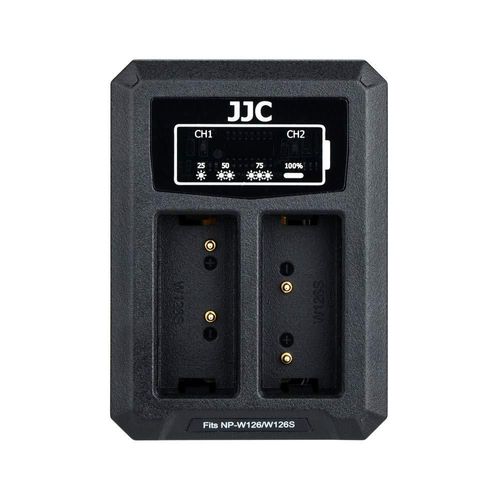 Cargador de batería JJC NP-W126 NP-W126S USB de doble ranura para Fuji