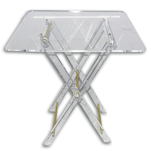 4 Mesas Cuadradas Acrílico Transparente Brang Square Clear