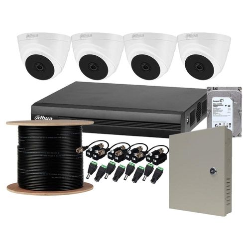 Kit Seguridad Dahua 4 Camaras domo 2mpx 1Tb Deteccion movimiento