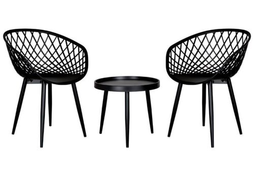 Set de Sillas y Mesa Lucina Negro Kessa Muebles