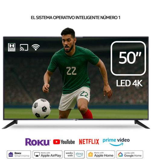 Pantalla Smart TV LED 4K Full HD Daewoo 50" Roku DAW50UR