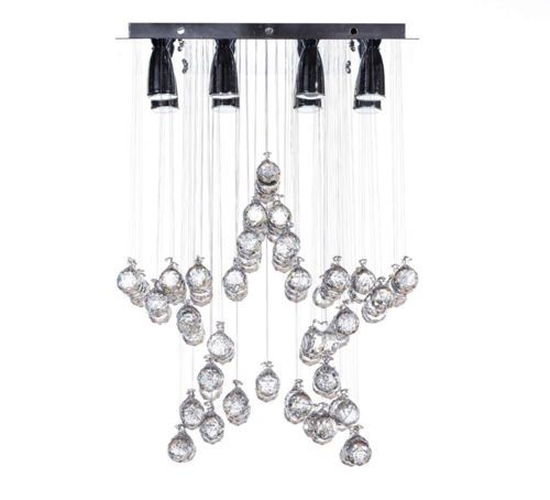 Candil Colgante Gamalux Williams Krystal Estrella de 8 Luces