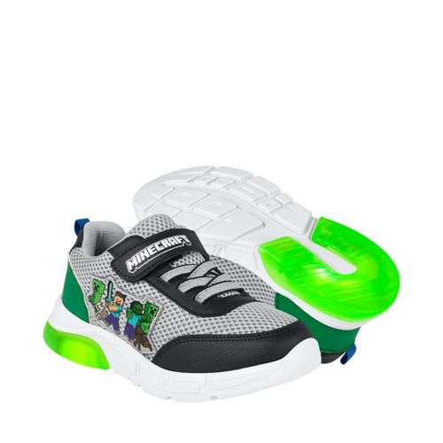 TENIS CASUALES MINECRAFT NIÑO MI5390 TEXTIL GRIS 18-21