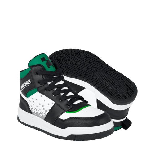 TENIS CASUALES MINECRAFT NIÑO MI5340 SIMIPIEL NEGRO 18-21