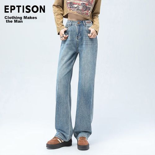 Jeans EPTISON tiro alto pierna ancha