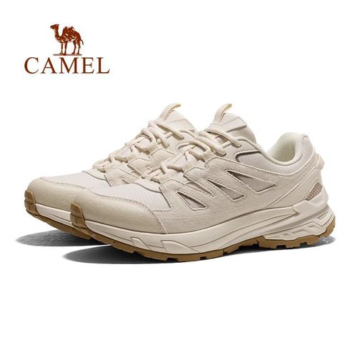 Tenis Camel Para Senderismo Unisex Beige Claro/Blanco