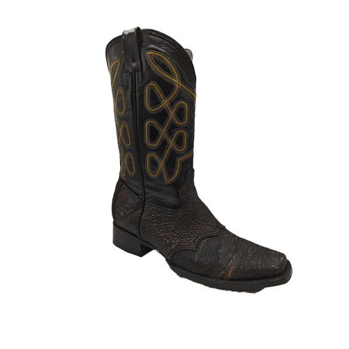 Botas Vaqueras El Chiqueado Piel de Tiburón Original Café