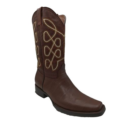 Botas Vaqueras El Chiqueado Piel estilo Dubái color Café