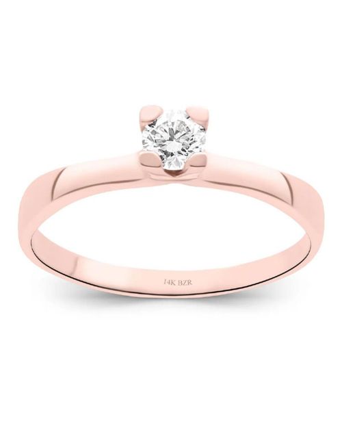 SOLITARIO EN ORO ROSA