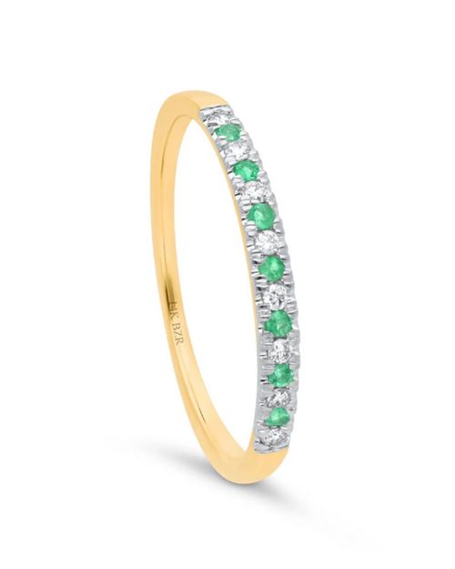 Churumbela Oro 14K Con 15 Pts Diamante Y Esmeralda SKR15238-15YE