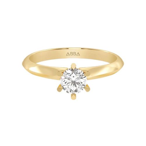 Anillo Compromiso Clásico 10K Oro Abba Joyas