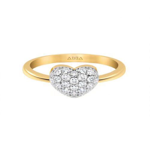 Anillo de Dama Corazón Ilusión 10k Oro Abba Joyas