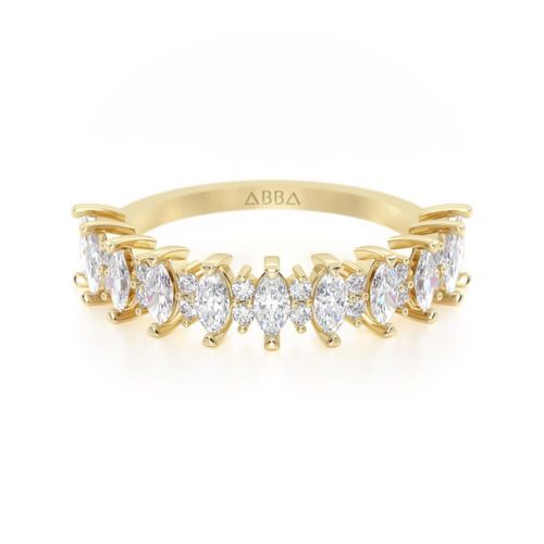 Anillo Churumbela Giselle Marquise 10k Abba Joyas