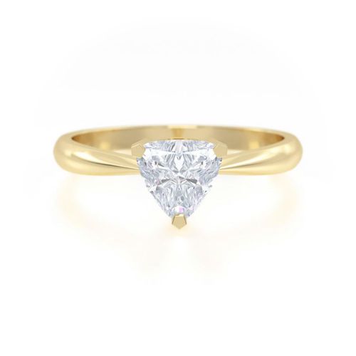 Anillo de Compromiso Virago Piedra Blanca 10k Oro Abba Joyas