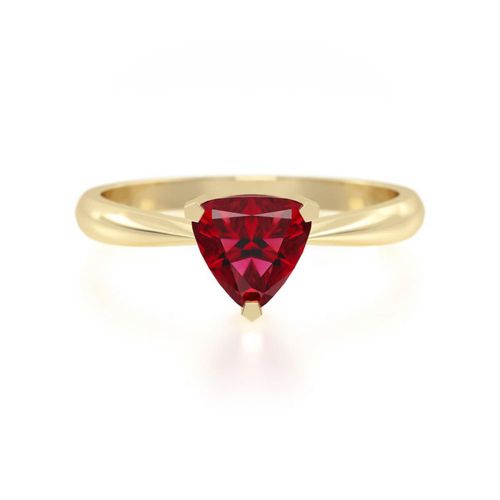 Anillo de Compromiso Virago Piedra Roja 10k Oro Abba Joyas