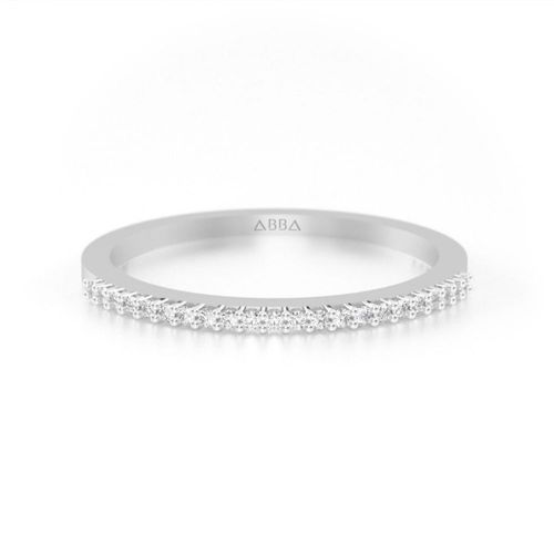 Anillo Churumbela Clásica 10k Oro Blanco Abba Joyas