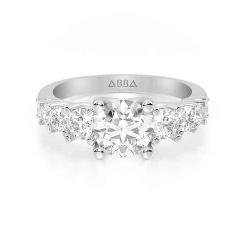 Anillo de Compromiso Luzía 10k Oro Blanco Abba Joyas