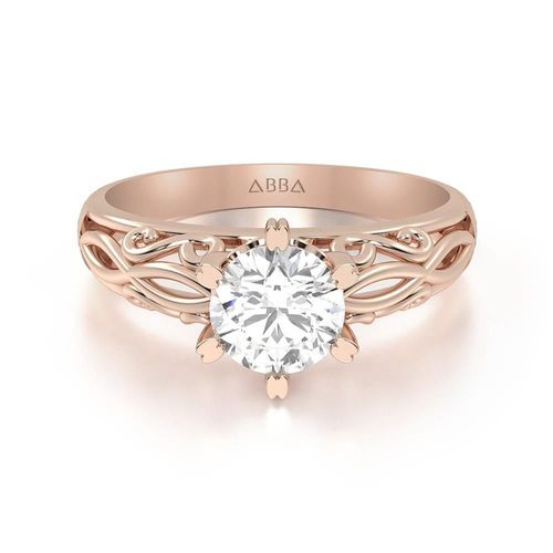 Anillo de Compromiso Avalon 10k Oro Rosa Abba Joyas
