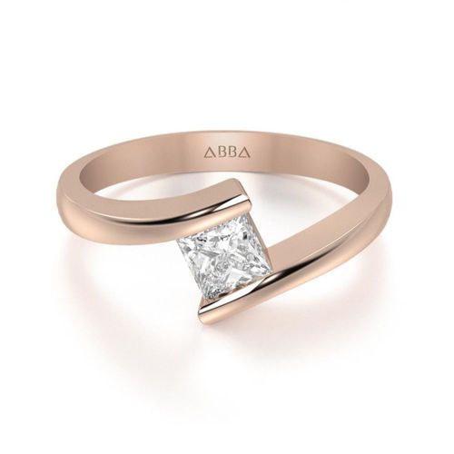 Anillo de Compromiso Zuri 10k Oro Rosa Abba Joyas