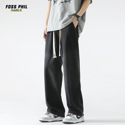 Jeans Foss Phil Corte Recto De Mezclilla Negro Para Hombre