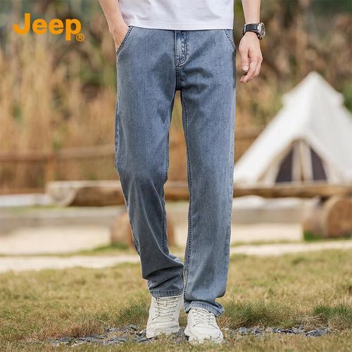 Pantalones Jeep Corte Recto Tencel Lyocell Para Hombre