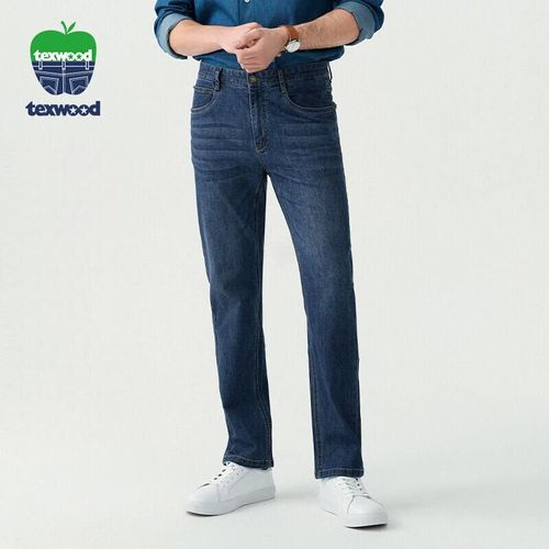 Jeans Texwood Slim Algodón Azul Medio Para Hombre
