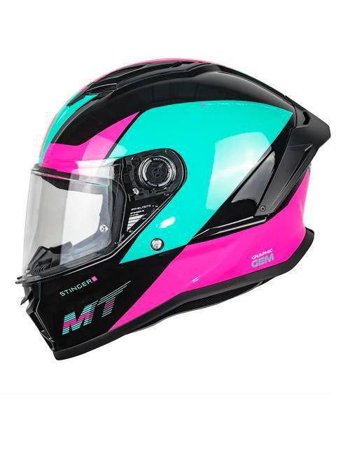 Casco De Moto Mt Helmets Stinger 2 Gem B8 Brillo