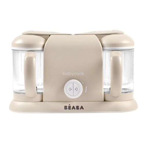 BEABA Babycook Duo Procesador de Alimentos para Bebés - 4 en 1 vaporiza, licua, descongela y calienta – Color Avena
