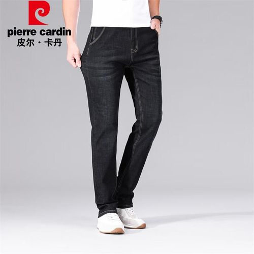 Jeans Pierre Cardin Corte Recto Algodón Negro Para Hombre