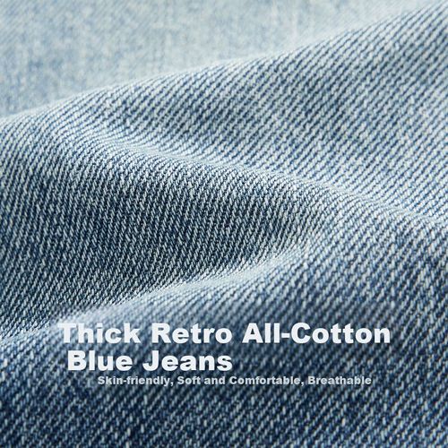 Jeans Cabbeen Corte Holgado 100% Algodón Azul Oscuro Para Hombre