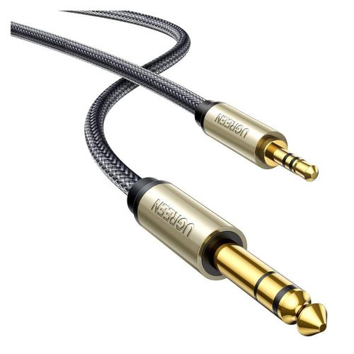 Cable UGREEN Audio Estéreo 3.5mm (Aux) a 6.35mm (P10) 1m Reforzado Hi-Fi