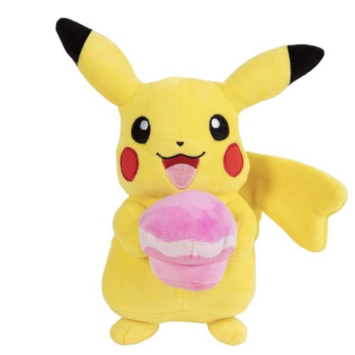 Peluche Pokémon de Pikachu con magdalenas de 8 pulgadas con licencia oficial peluche de calidad y suave para celebrar un cumpleaños ¡añádelo a tu