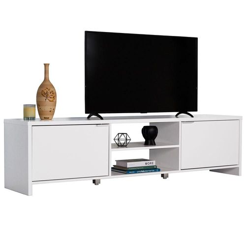 Mueble Mesa Para Tv Rack Madesa 2 Puertas Hasta 80 Blanco
