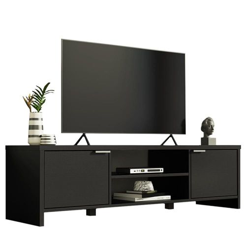 Mueble Mesa Para Tv Rack Madesa 2 Puertas Hasta 65 Negro 1
