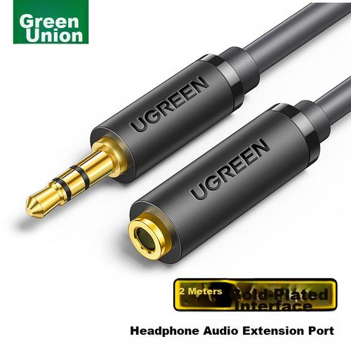 Cable extensión UGREEN 3.5 mm macho a hembra gris