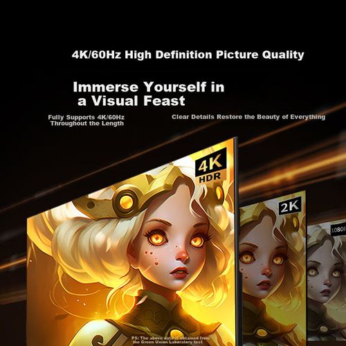 Cable HDMI UGREEN 65604 Fibra Óptica 5m Negro