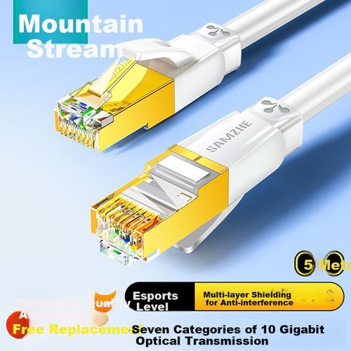 Cable Ethernet SAMZHE CAT7 Blanco 5m