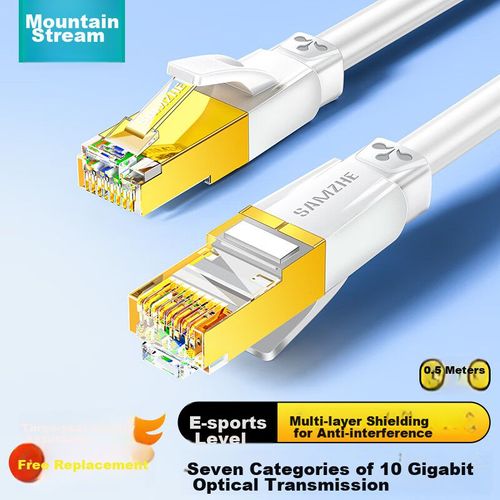 Cable Ethernet SAMZHE EHZIAV Cat7 Blindado Blanco 0.5m