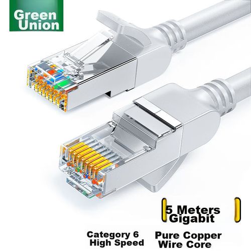 Cable Ethernet Ugreen CAT6 PoE 5m Gris Blanco