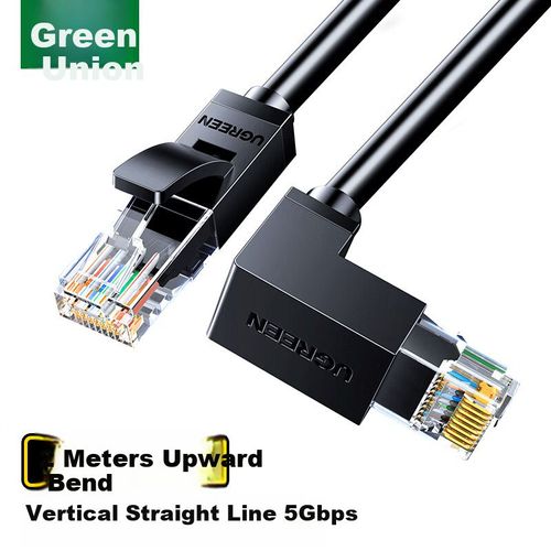 Cable Ethernet UGREEN CAT6 Ángulo 90° 2m Negro