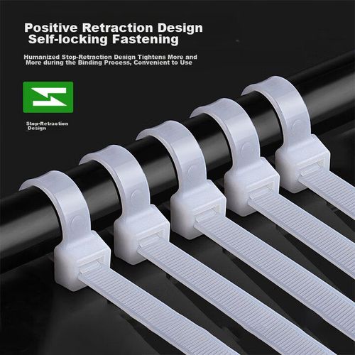 Cables de amarre HAILE nylon 4.6x250 mm blanco 200 piezas