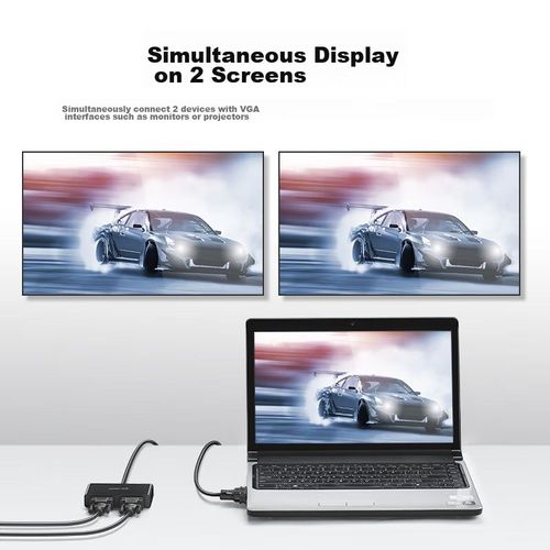 Divisor UGREEN 40254 VGA 1 a 2 Negro