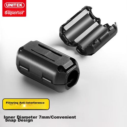 Anillo magnético UNITEK Y-OT14BK para cables 7 mm Negro