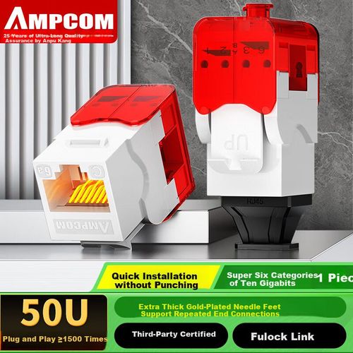 Módulo de red AMPCOM CAT6AS/FTP RJ45 Blanco