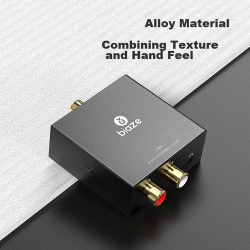 Adaptador BIAZE ZH84 Fibra Óptica/Coaxial a RCA/3.5mm Negro