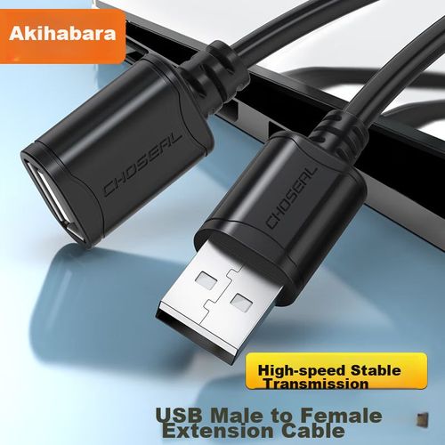 Cable extensión CHOSEAL QS5305A USB 2.0 macho a hembra Negro 5m